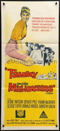 3c520 TAMMY & THE MILLIONAIRE Aust daybill 1967 Debbie Watson learns facts of love, from TV show!