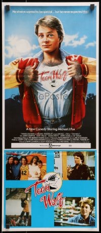 3c524 TEEN WOLF Aust daybill 1985 teenage werewolf Michael J. Fox, different image!
