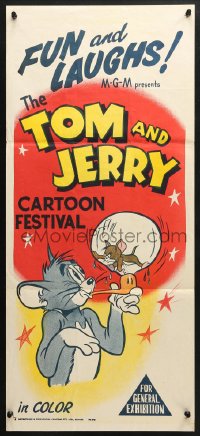 3c539 TOM & JERRY CARTOON FESTIVAL Aust daybill 1960s MGM's most entertaining program ever!