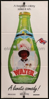 3c561 WATER Aust daybill 1986 Valerie Perrine, Brenda Vaccaro, image of Michael Caine on bottle!