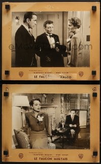 3c035 MALTESE FALCON 2 French LCs 1946 Humphrey Bogart, Mary Astor, Lorre, John Huston film noir!