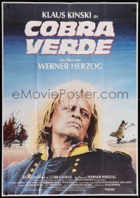 3c589 COBRA VERDE German 33x47 1987 Werner Herzog, Klaus Kinski as most feared bandit in Africa!