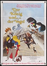 3c602 KING & THE MOCKING BIRD German 33x47 1983 Le Roi et l'oiseau, cool cartoon art by Grimault!