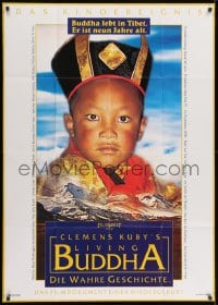 3c606 LIVING BUDDHA German 33x47 1994 Tibetan Buddhist documentary, great image!