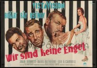 3c624 WE'RE NO ANGELS German 33x47 1955 Goetze art of Humphrey Bogart, Aldo Ray & Ustinov, rare!
