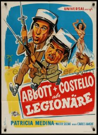 3c672 ABBOTT & COSTELLO IN THE FOREIGN LEGION German 1957 Rutters art of Bud & Lou as Legionnaires!