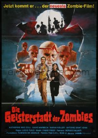3c693 BEYOND German 1981 Lucio Fulci, completely different art of zombies and victims on the run!