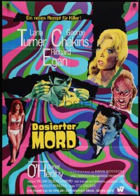 3c695 BIG CUBE German 1969 super sexy Karin Mossberg, George Chakiris, Lana Turner on LSD!