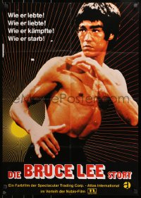 3c708 BRUCE LEE THE DRAGON STORY German 1975 cool kung fu martial arts image of the star!
