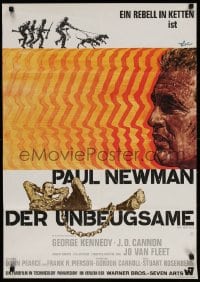 3c727 COOL HAND LUKE German 1967 great art of escaped convict Paul Newman by Rolf Goetze!