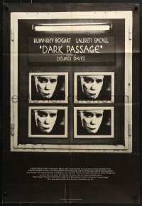 3c734 DARK PASSAGE German R1977 Humphrey Bogart, Lauren Bacall, Delmer Daves directed!