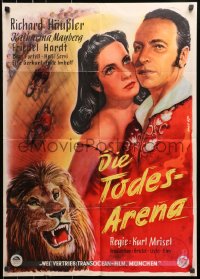 3c744 DIE TODESARENA German 1953 lion, Haussler and sexy Katharina Mayberg in Death Arena!