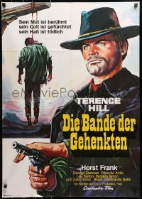 3c745 DJANGO PREPARE A COFFIN German R1975 art of Terence Hill w/gun & hanging man!