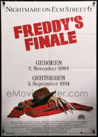 3c773 FREDDY'S DEAD German 1991 Robert Englund, cool image of Krueger's sweater, hat, and claws!