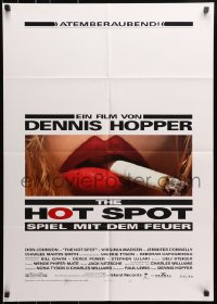 3c809 HOT SPOT German 1991 Don Johnson, Jennifer Connelly, Hopper, sexy lips smoking cigarette!