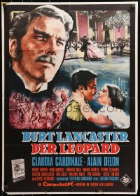 3c844 LEOPARD German 1963 Luchino Visconti's Il Gattopardo, cool art of Burt Lancaster!