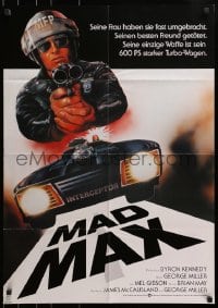 3c861 MAD MAX German 1980 different art of cop Mel Gibson, George Miller Australian action classic!