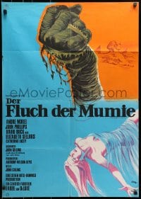 3c870 MUMMY'S SHROUD German 1967 different art of clenched bandaged fist & sexy girl by Klaus Dill!