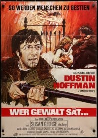 3c939 STRAW DOGS German 1972 Sam Peckinpah, Ciriello art of Dustin Hoffman with shotgun!
