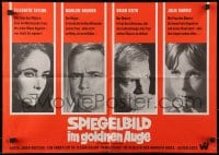 3c631 REFLECTIONS IN A GOLDEN EYE German 16x23 1967 Taylor, Brando, Keith, Harris, John Huston!
