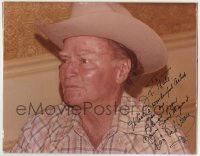 3d186 DON 'RED' BARRY signed 11x14 color photo 1970s at a western movie convention!
