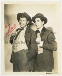 3d432 ANDY DEVINE signed 8x10.25 still 1938 close up with Tyrone Power from In Old Chicago!