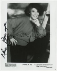 3d436 ANNE BANCROFT signed 8x10 still 1984 great happy posed portrait on the set of Garbo Talks!