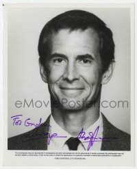 3d437 ANTHONY PERKINS signed 8x10 still 1983 head & shoulders portrait when he made Psycho II!