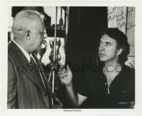 3d440 ARTHUR HILLER signed candid 8x10 still 1976 directing Rod Steiger in W.C. Fields and Me!