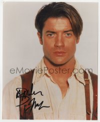 3d773 BRENDAN FRASER signed color 8x10 REPRO still 2000s great portrait in costume from The Mummy!