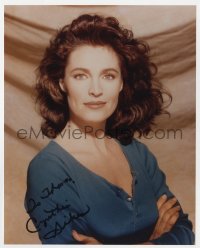 3d794 CYNTHIA SIKES signed color 8x10 REPRO still 1990s Harry Langdon portrait with arms crossed!