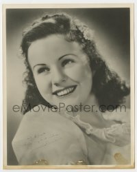 3d476 DEANNA DURBIN signed deluxe 8x10 still 1930s smiling portrait of the pretty actress!