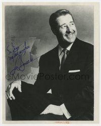 3d804 DON AMECHE signed 8x10 REPRO still 1980s great smiling portrait of the Hollywood leading man!