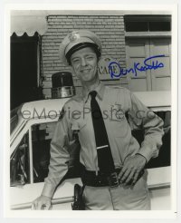 3d805 DON KNOTTS signed 8x10 REPRO still 1990s smiling as deputy Barney Fife in Andy Griffith Show!