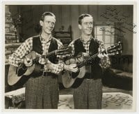 3d497 EDWIN MILS/EDWARD MILS signed 8.25x10 still 1947 twin brothers playing guitar in Vacation Days!