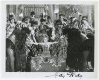 3d823 FAY WRAY signed 8.25x10 REPRO still 1970s she's captured by natives in King Kong!