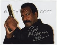 3d826 FRED WILLIAMSON signed color 8x10 REPRO still 2000s great portrait with gun as The Hammer!