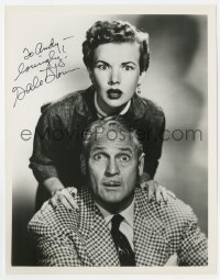 3d827 GALE STORM signed 8x10.25 REPRO still 1980s with My Little Margie co-star Charles Farrell!