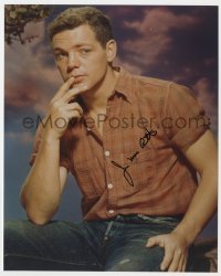 3d850 JAMES MACARTHUR signed color 8x10 REPRO still 1980s great posed portrait when he was younger!