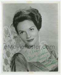 3d890 LEE MERIWETHER signed 8x10 REPRO still 1980s head & shoulders seated portrait wearing pearls!