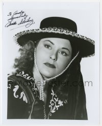 3d895 LINDA STIRLING signed 8x10 REPRO still 1980s head & shoulders c/u from Zorro's Black Whip!