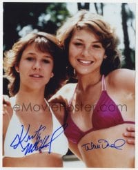 3d897 LITTLE DARLINGS signed color 8x10 REPRO still 1990s by BOTH Kristy McNichol AND Tatum O'Neal!
