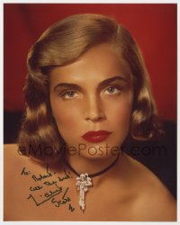 3d899 LIZABETH SCOTT signed color 8x10 REPRO still 2000s beautiful portrait with bare shoulders!