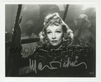 3d912 MARLENE DIETRICH signed 8.25x10 REPRO still 1980s great close up on ship in Seven Sinners!