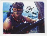 3d913 MARTIN KOVE signed color 8.5x11 REPRO 2000s great close up with gun in Steele Justice!