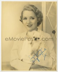 3d600 MARY PICKFORD signed deluxe 7.75x9.75 still 1920s wonderful smiling portrait holding cute dog!