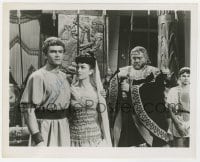 3d621 ORSON WELLES signed 8x10 still 1961 as King Saul in a scene from David and Goliath!