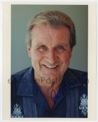 3d940 PATRICK MACNEE signed color 8x10 REPRO still 2000s smiling portrait of the English star!