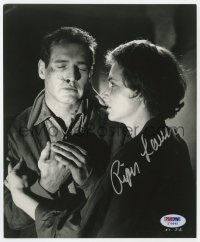 3d947 PIPER LAURIE signed 7.75x9.25 REPRO still 1980s c/u with bloody Paul Newman in The Hustler!