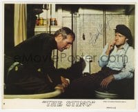 3d656 ROBERT REDFORD signed 8x10 mini LC #3 R1977 in bathroom with Paul Newman in The Sting!